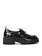 Patent Leather Women's Loafers in Black Color