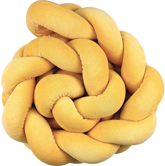 Baby Star Crib Bumpers Braided Inside Mustard 19x200cm