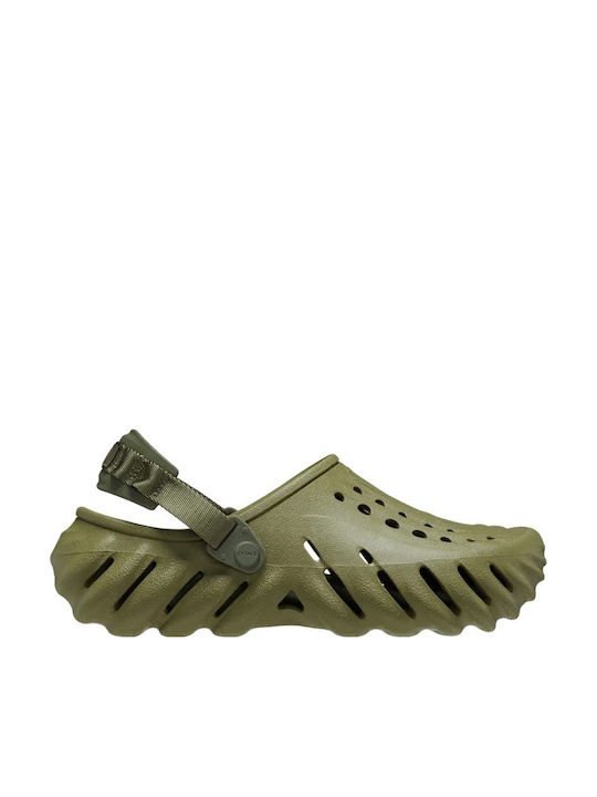 Crocs Echo Γυναικεία Σαμπό Πράσινα