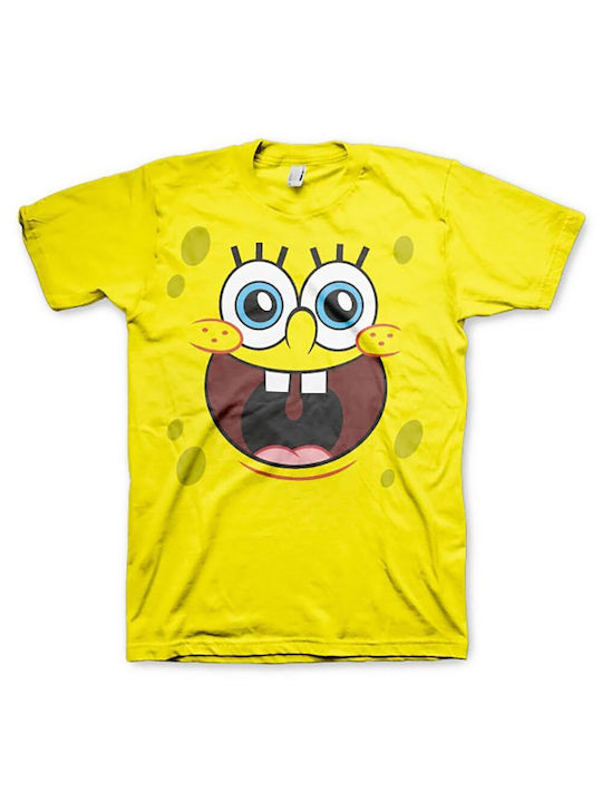 Paperinos Spongebob Happy Face T-shirt Κίτρινο Βαμβακερό