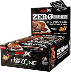 Amix Zerohero Μπάρες με 31% Πρωτεΐνη & Γεύση Διπλή Σοκολάτα 15x65gr