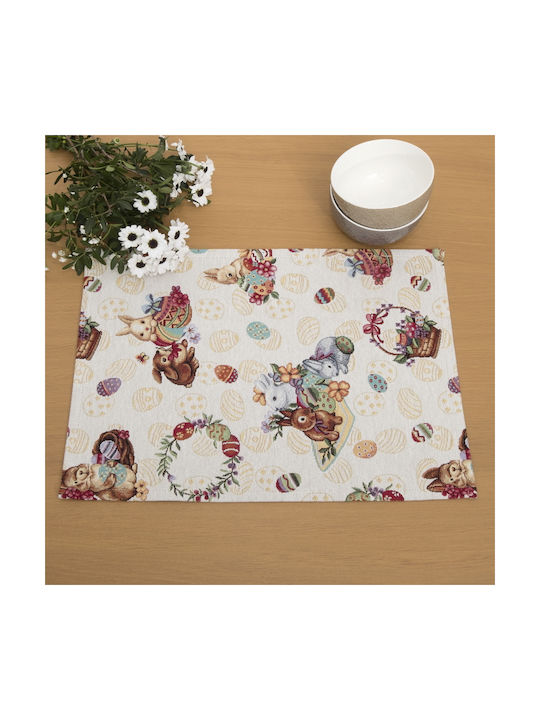 Dimeco Plastic Placemat Beige 50x35cm