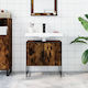 vidaXL Cabinet Countertop without Sink L60xW33xH60cm Smoky Oak