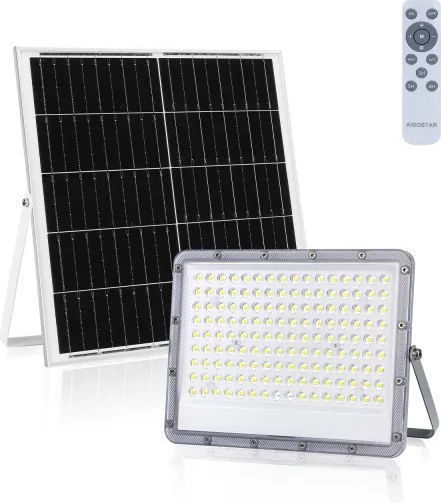 Aigostar Waterproof Solar LED Floodlight 200W Cold White 6500K IP66