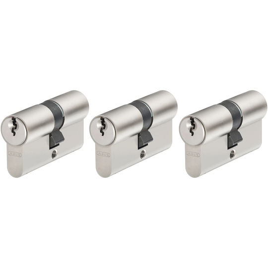 Abus Security Cylinder Lock 60mm (30-30) With 5 Silver Keys 3 Pieces