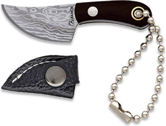 Albainox Damascus Μαχαίρι Μπρελόκ Καφέ σε Θήκη