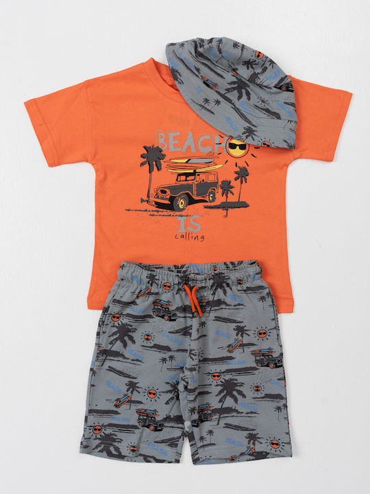 Trax Kinder Set mit Shorts Sommer 2Stück PORTOOKALI