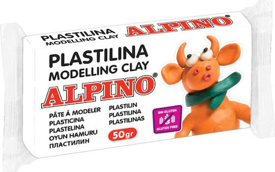 Alpino Plasticine for 3+ Years 1 Piece White