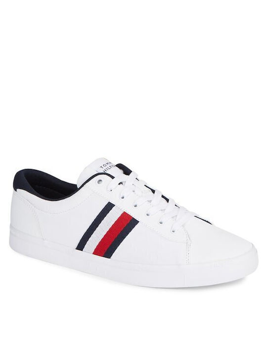 Tommy Hilfiger Iconic Vulc Stripes Ανδρικά Sneakers Λευκό