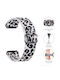 Curea din material textil pentru Samsung Galaxy Watch Active/ Active 2 40mm/ Active 2 44mm |12cm|8,5cm|- White Leopard