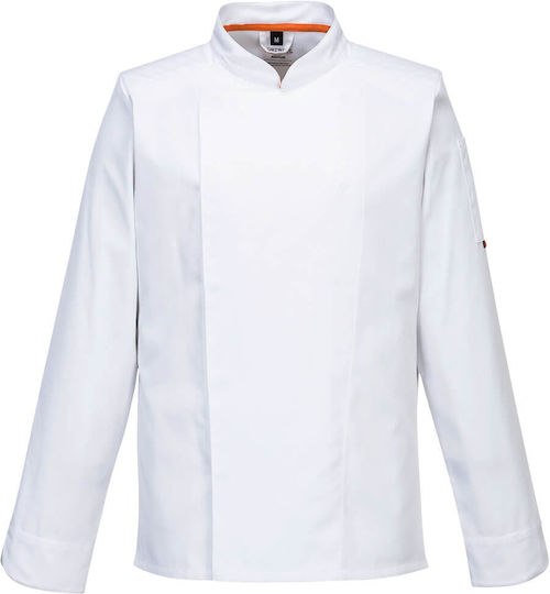 Portwest Chef Jacket 100% Cotton Made White with Long Sleeve