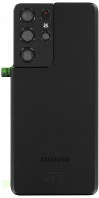 Battery Cover Batterycover+camera Lens Black for Galaxy S21 Ultra 5G