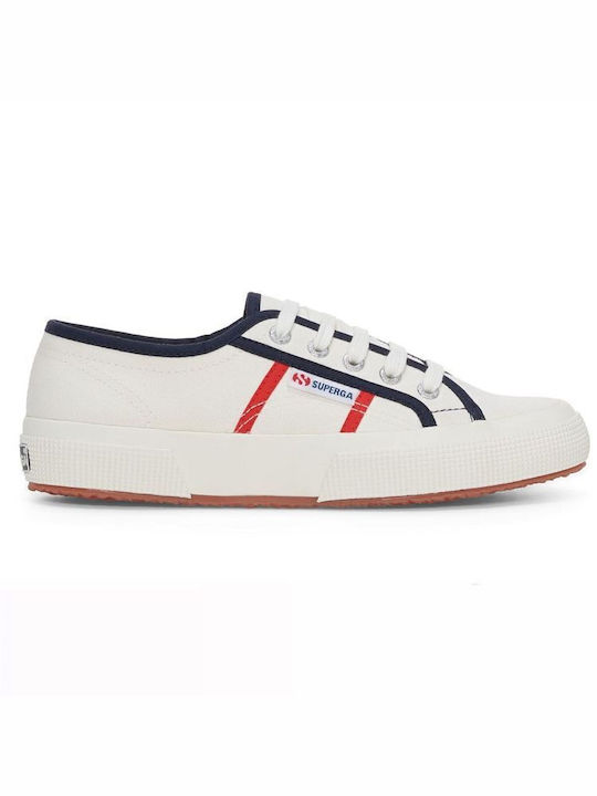 Superga 2750 Γυναικεία Sneakers White Avorio-blue Navy-red