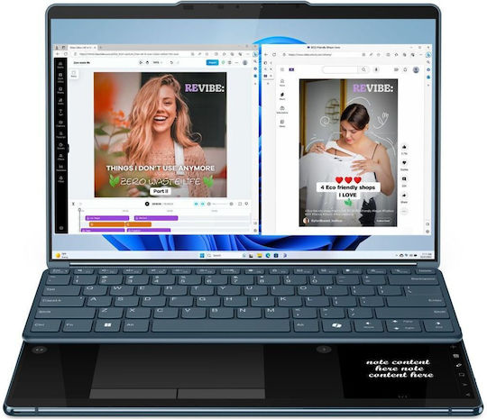 Lenovo Yoga Book 9 13IMU9 13.3" OLED Touchscreen (Ultra 7-155U/16GB/1TB SSD/W11 Home) + Lenovo Digital Pen 3 Tidal Teal (US Keyboard)