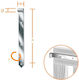 Galvanized Gate Hinge 400x40mm 570200.0009 Chrome Metal