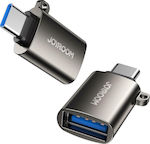 Joyroom Convertor USB-C / USB-A masculin în USB-C / USB-A masculin Gri 1buc (88370)