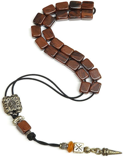 Roloi Komboloi Glass Worry Beads Brown 31cm