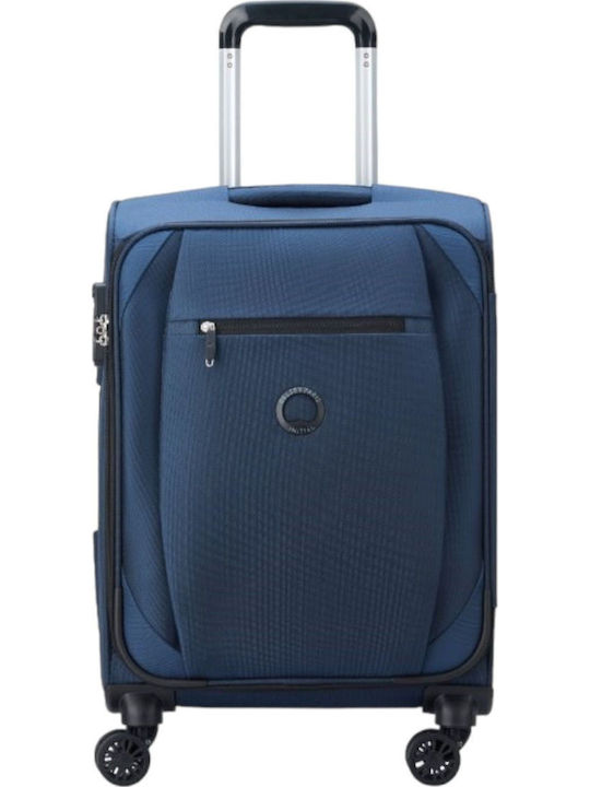 Delsey Rami Βαλίτσα Ταξιδίου Καμπίνας Υφασμάτινη Blue με 4 Ρόδες Ύψους 55εκ.