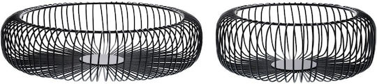 Obstschale Metallisch Schwarz 27.5x27.5x10cm