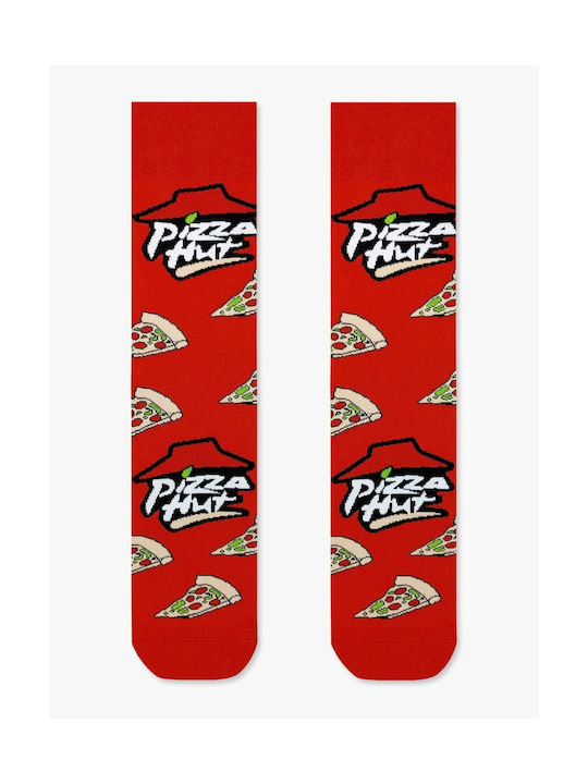 Axidwear Slices Pizza Socks Red