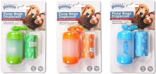 Pawise Dog Waste Bag Holder 2 Rolls of 20pcs