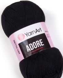 Yarn Art Adore Col. 354 Color Black 100gr 100% ...