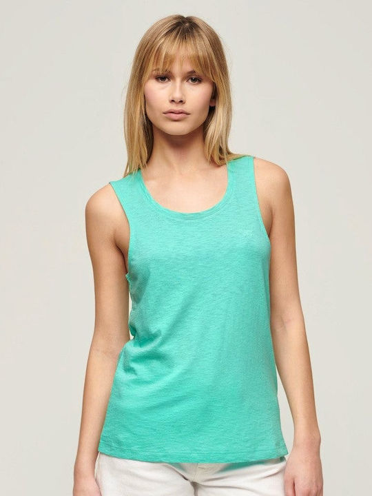 Superdry Bluza de Damă de Vară din Bumbac Fără mâneci Verde