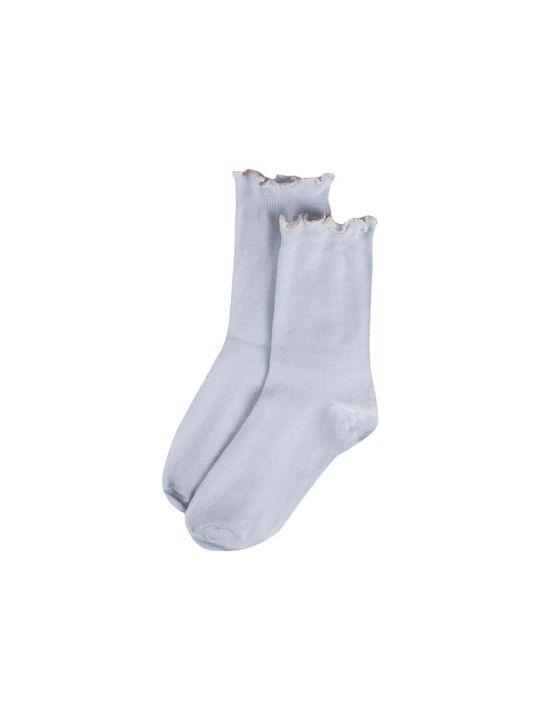 Pamela Women's Solid Color Socks Blue