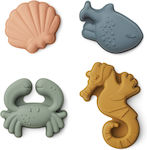 Set of 4pcs Sand Moulds Sea Creature-sandy Liewood Lw17471-1032