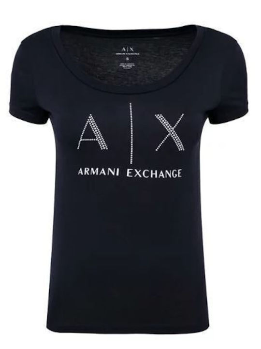 Armani Exchange Feminin Tricou Albastru marin