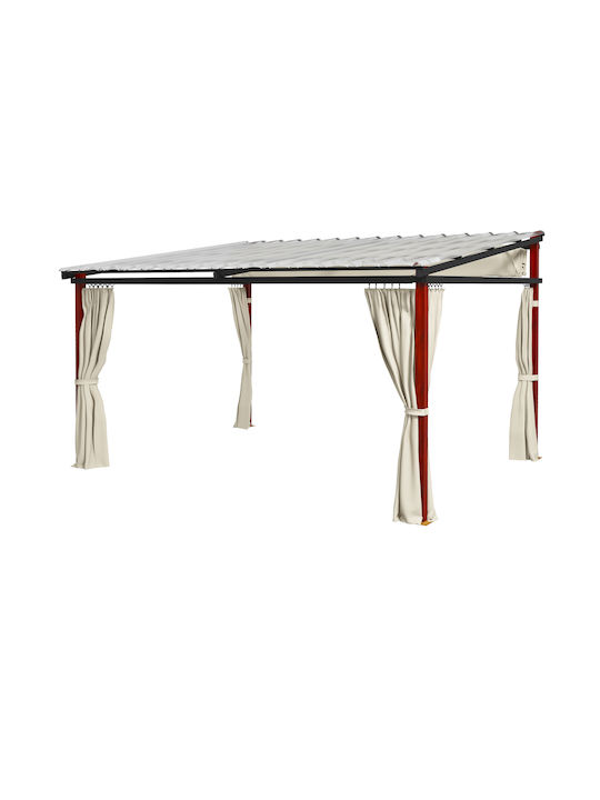 Outsunny Terrace Sideway Tent Beige 3.4x3cm