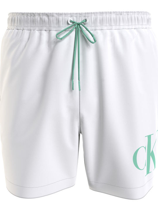 Calvin Klein Ανδρικό Μαγιό Σορτς Λευκό με Σχέδια
