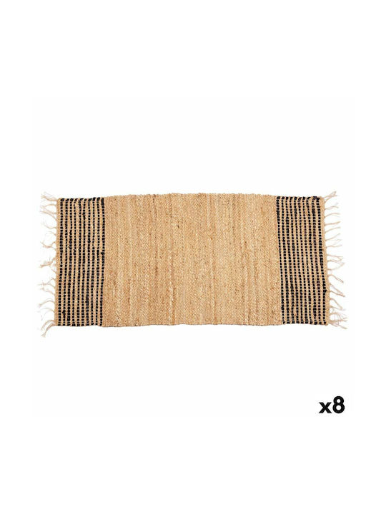 Gift Decor Rug Rectangular Summer from Jute Black 8τμχ