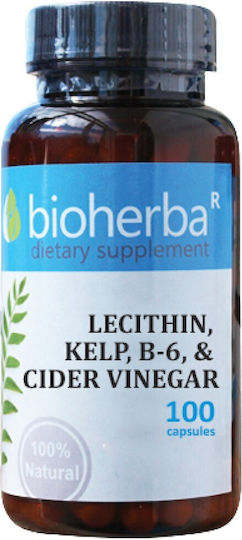 Bioherba Lecithin, Kelp, B-6 & Cider Vinegar 100 капси