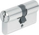 Abus Κύλινδρος Κλειδαριάς Ασφαλείας 80mm (40-40) με 3 Κλειδιά Ασημί
