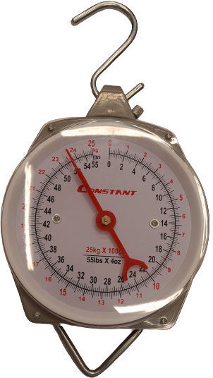 Constant Professionelle Hängewaage mit einer Wiegekapazität von 25kg und einer Unterteilung von 100gr