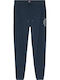 Sweatpants with Elastic Navy Blue