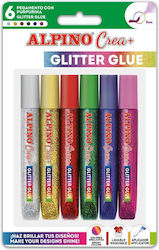 Alpino Glitzer Mehrfarbige Kleber 6 Stück