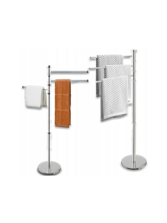 Muvu Home Single Wall-Mounted Bathroom Freestanding Coat Rack ​91x91cm Silver