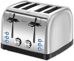 Primo PRST-40454 Prăjitor de pâine 4 sloturi 1900W Inox