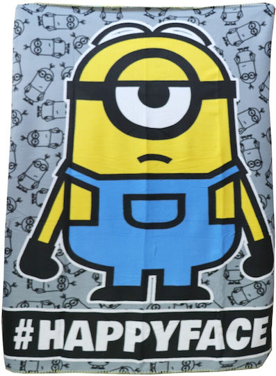 Blanket Fleece Minions Grey 100x150cm