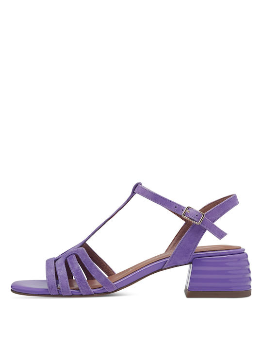 Tamaris Leather Women's Sandals Purple