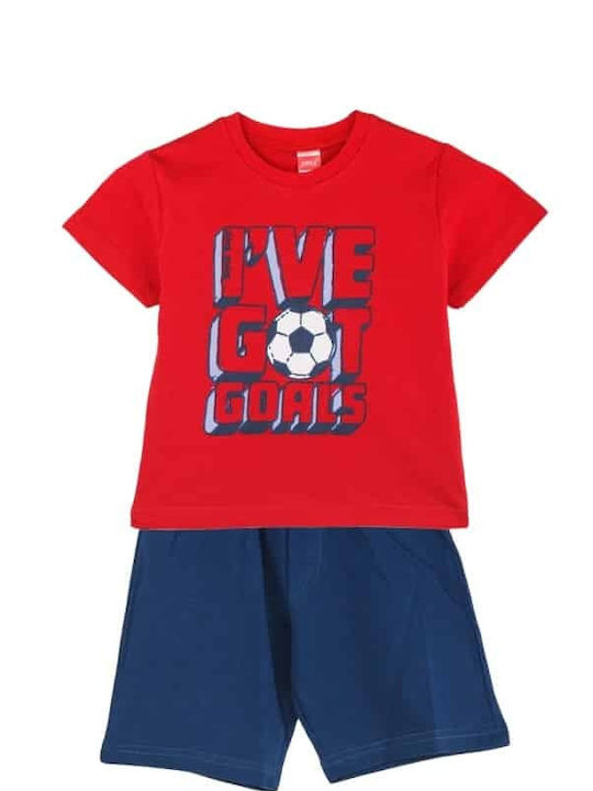 Joyce Kids Set with Shorts Summer 2pcs Red