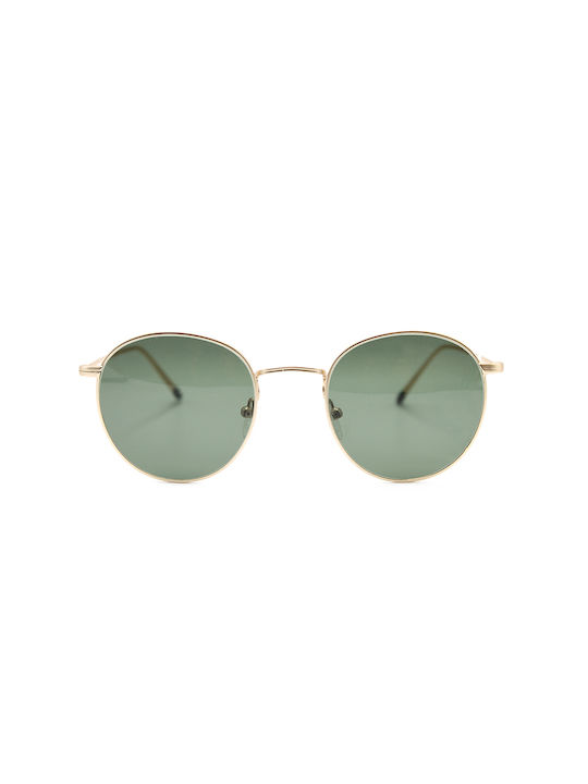 Gianni Venturi Sonnenbrillen mit Gold Rahmen und Grün Linse GV9347-1