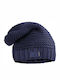 Beanie Unisex Beanie with Headphones Knitted in Blue color