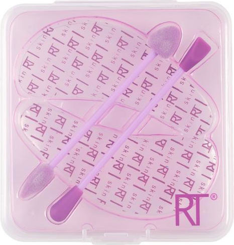 Real Techniques Eye Shields reutilizabile pentru ochi + tampoane burete pentru machiaj de protecție 2 bucăți + bastoane 2 bucăți + husă pentru femei