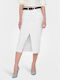 Only High Waist Skirt in White color