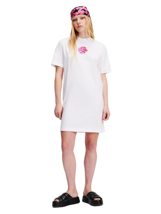 Karl Lagerfeld T-Shirt Kleid Weiß