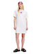 Summer Mini T-Shirt Dress White 241J1306 J109