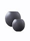 Art Et Lumiere Fiberclay Planter Set of 2 Pieces Grey Anthracite S:φ40x33cm L:φ60x53cm Art Et Lumiere (20770)